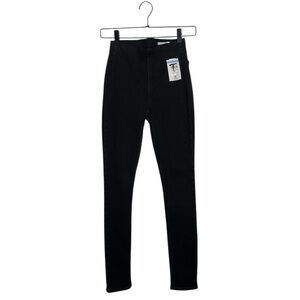 Rag & Bone Flat Front High Rise Pull-on Elastic Waist Black Denim Jeans